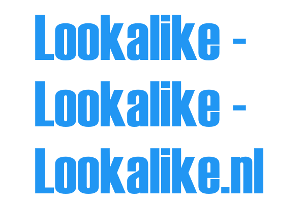 Lookalike-lookalike-lookalike.nl Naar de Home-pagina